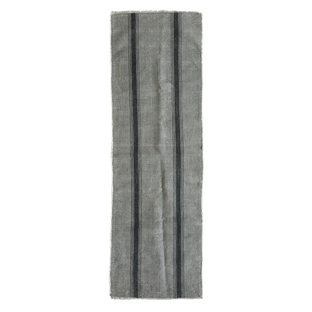 Napa Home & Garden Table Runner Gray Stripe‎ 100% Cotton 58x19 Rustic Farmhouse